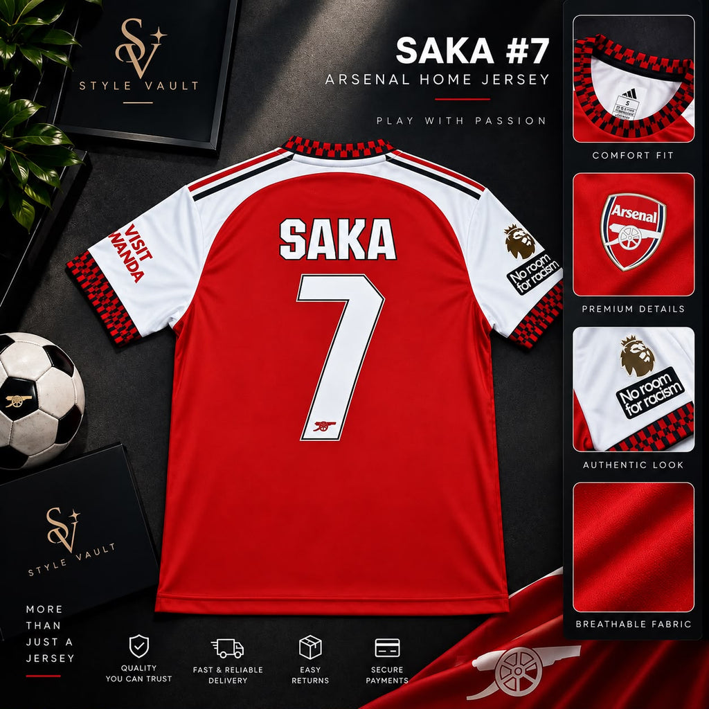 Saka #7 Arsenal Home Jersey