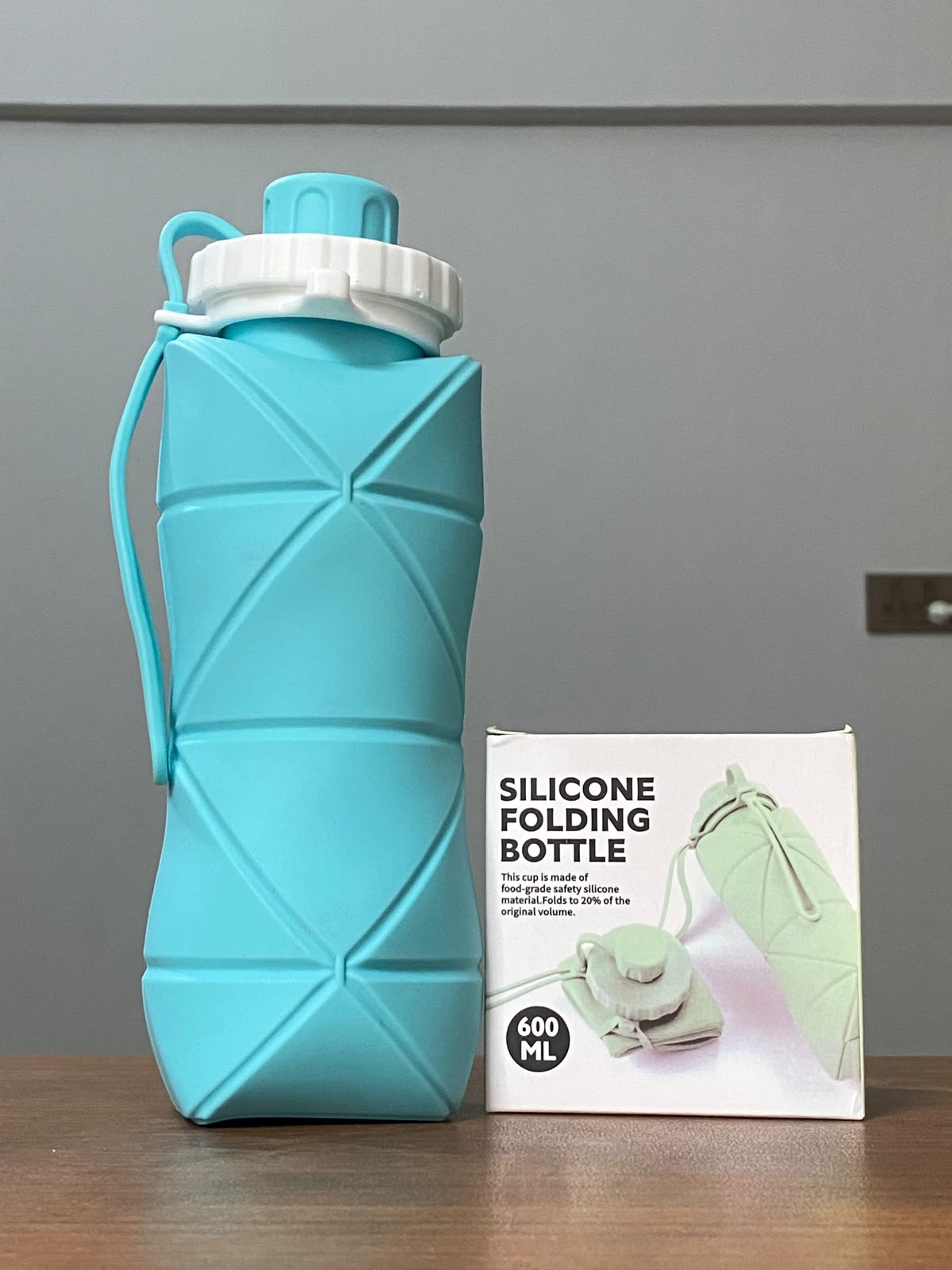 600ML Silicone Foldable Water Bottle