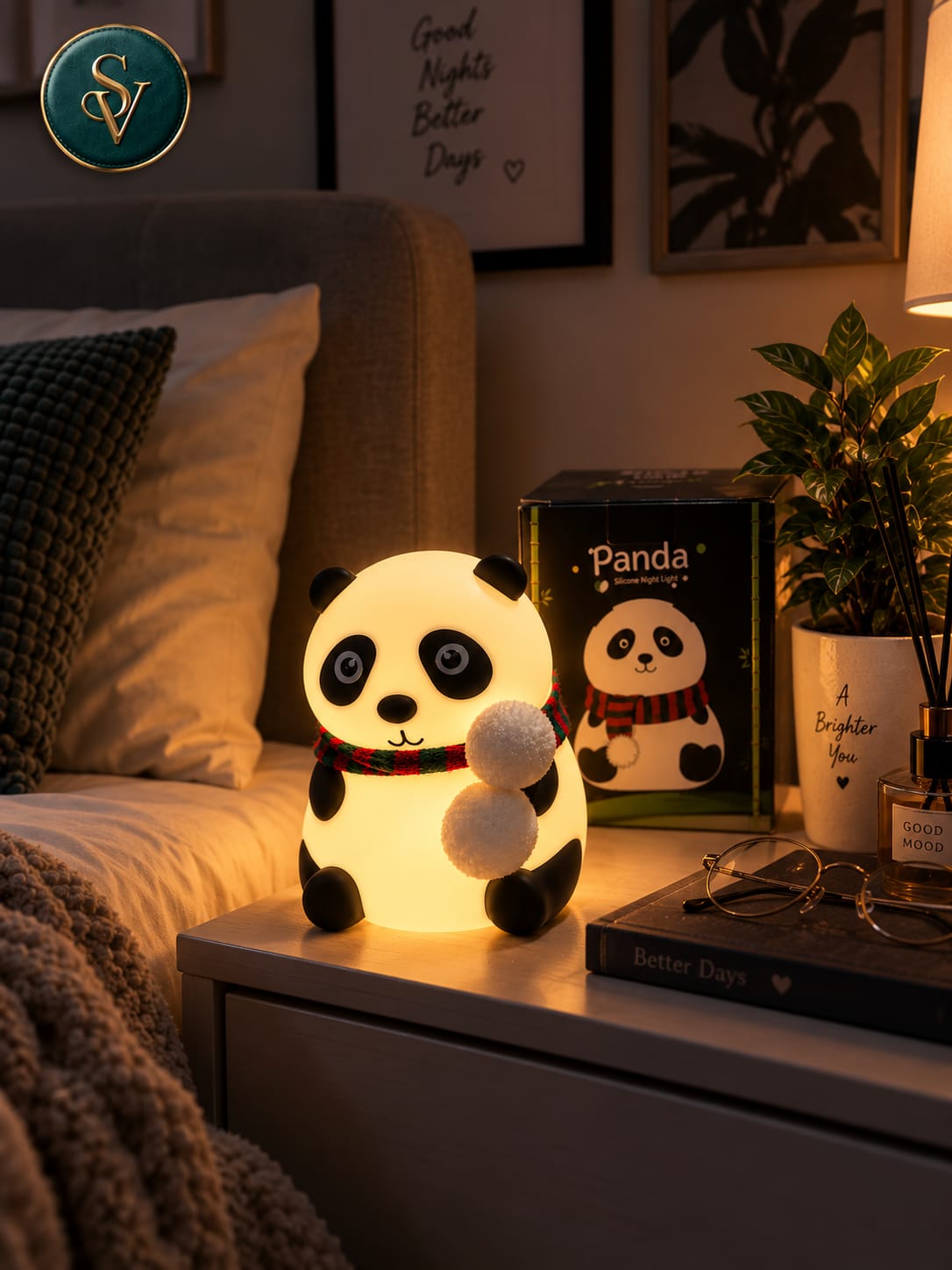 Panda Silicone Night Light (Color changing lamp)