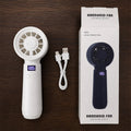 portable rechargeable handheld fan with digital display