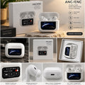 smart screen wireless earbuds with display charging case